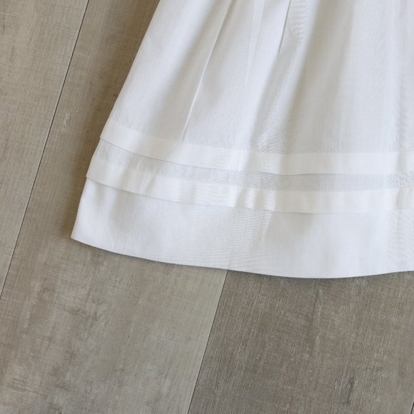 Strasburg Dress White Cotton Satin Sash Beach Portrait Flower Girl Rehearsal - Picture 3 of 5